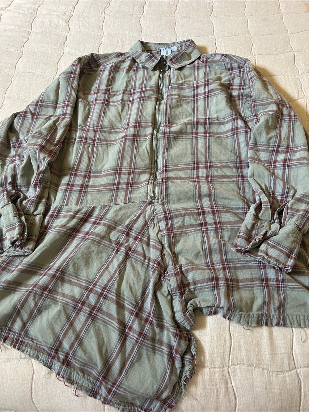 ASOS oversized grey plaid shirt
